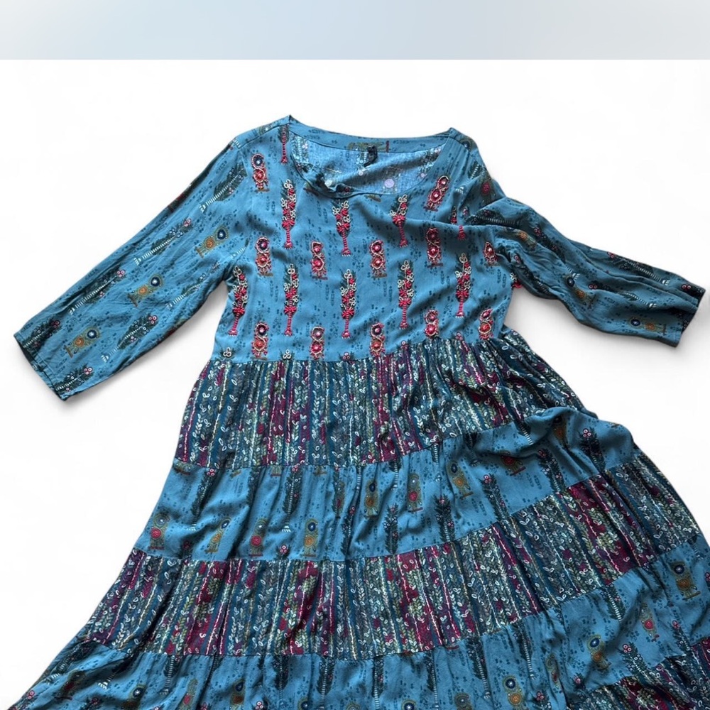 Floral Blue Maxi Dress